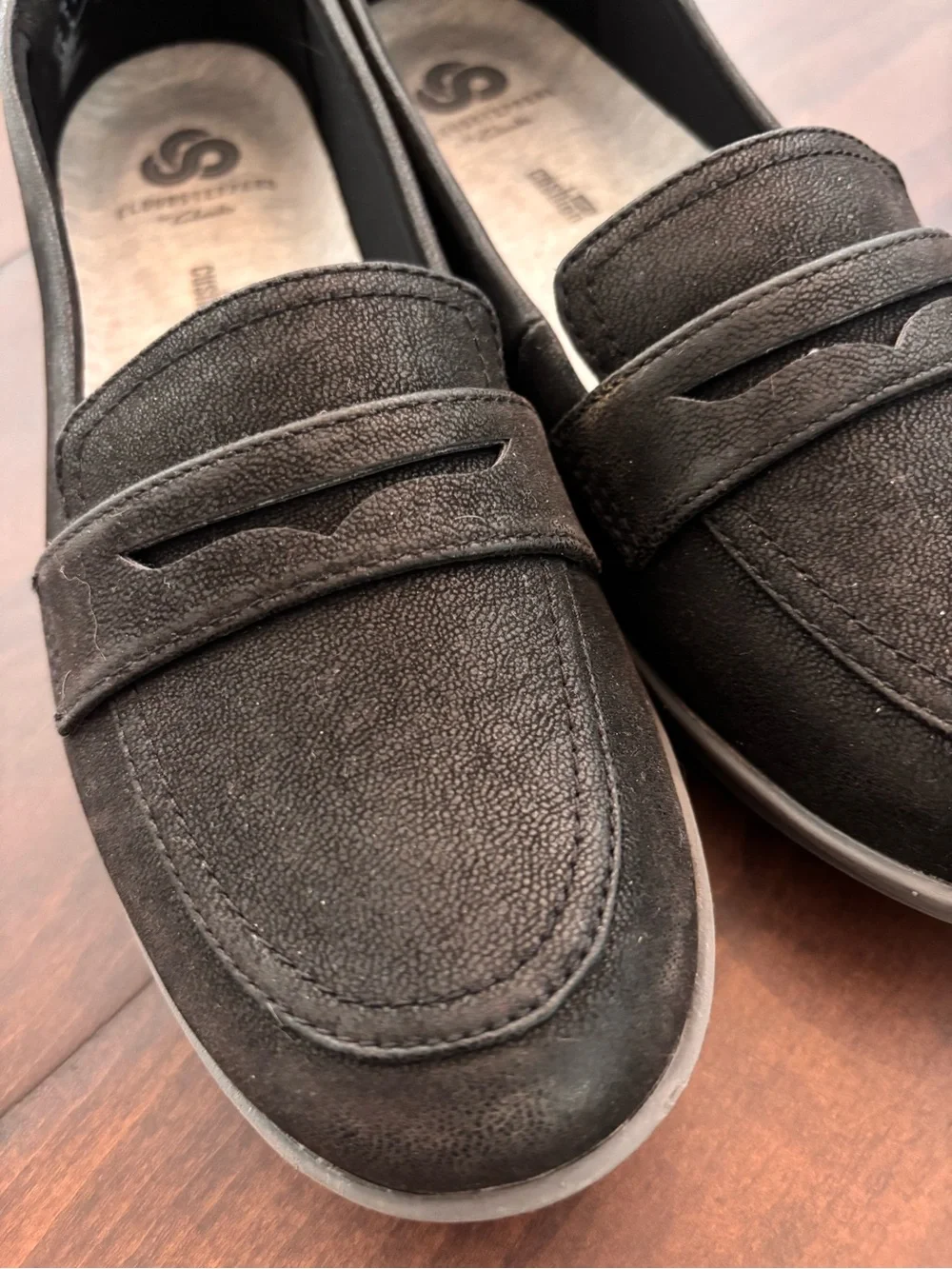 Clarks Black Cloudsteppers Loafers